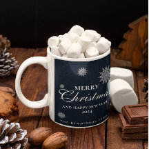 Floco de Neve Elegante | Feliz Natal | Personaliza