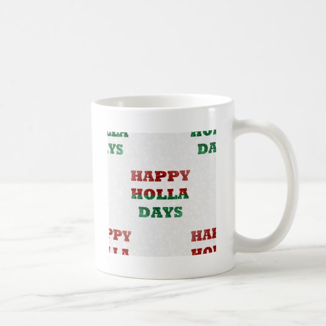 Caneca De Café floco de neve feliz feriado (Direita)