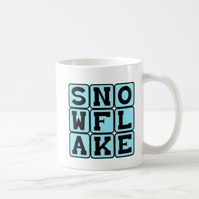 Caneca De Café Floco de neve, Floco de Neve Único (Direita)