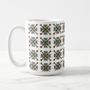Caneca De Café Floco de Neve Mandala de Natal