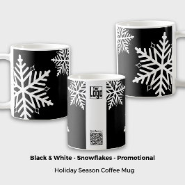 Caneca De Café Floco de Neve Negrito e Promocional Branco Recompe