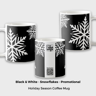 Caneca De Café Floco de Neve Negrito e Promocional Branco Recompe
