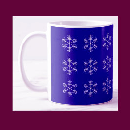 Caneca De Café Floco de neve Real Azul