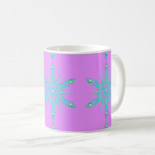 Caneca De Café Floco de neve retrô de diamante