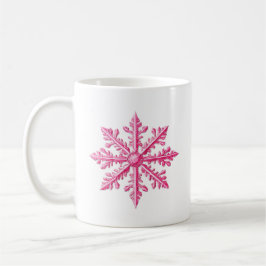 Caneca De Café Floco de neve rosa