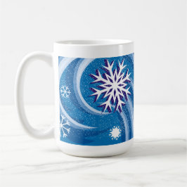 Caneca De Café Flocos de Neve ao Vento -