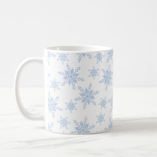 Caneca De Café Flocos de neve azuis (Esquerda)