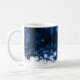 Caneca De Café Flocos de neve - Azul