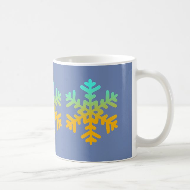 Caneca De Café Flocos de neve Blue Mug (Direita)