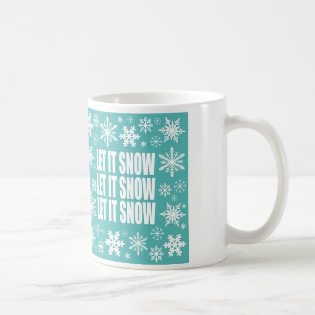 Caneca De Café flocos de neve caprichosa da safra moderna (Direita)