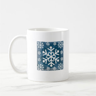 Caneca De Café Flocos de neve de aquarela