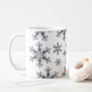 Caneca De Café Flocos de neve de férias elegantes
