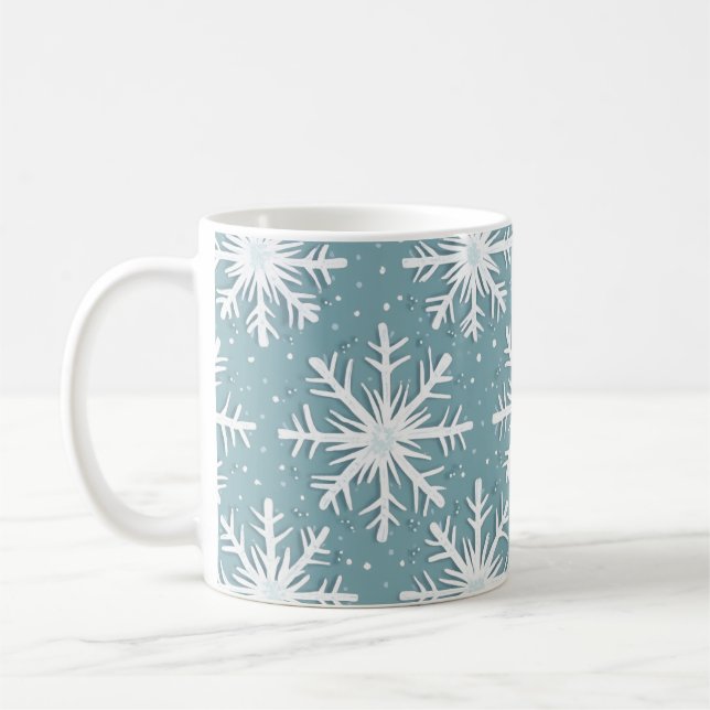 Caneca De Café Flocos de neve de Natal (Esquerda)