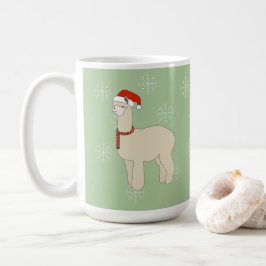 Caneca De Café Flocos de Neve de Natal da Llama