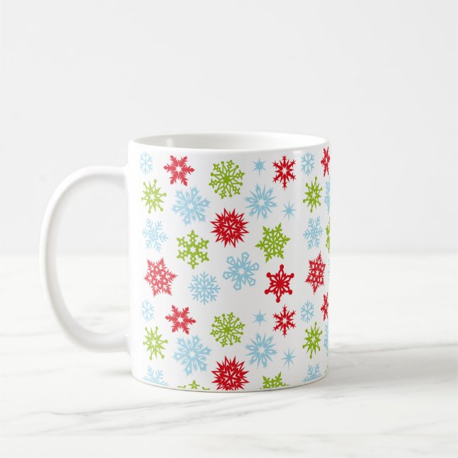 Caneca De Café Flocos de neve de Natal Mug (Esquerda)