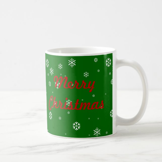 Caneca De Café Flocos de neve do Feliz Natal (Direita)