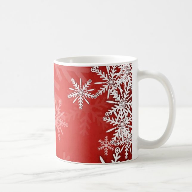 Caneca De Café Flocos de neve do Natal (Direita)