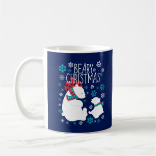 Caneca De Café Flocos de neve do Urso Polar Bear de Natal