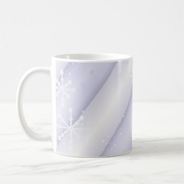Caneca De Café Flocos de Neve e Listras Suaves (Esquerda)