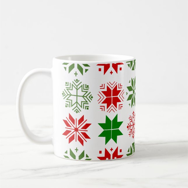 Caneca De Café Flocos de neve escandinavos Mug de café (Esquerda)