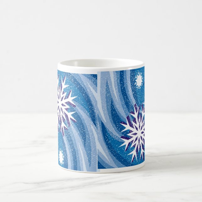 Caneca De Café Flocos de neve no vento - (Centro)
