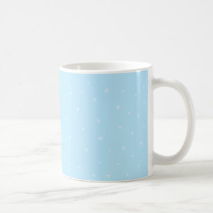 Caneca De Café Flocos de neve padrão branco azul claro