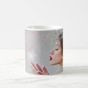 Caneca De Café Flocos de Neve Soprado