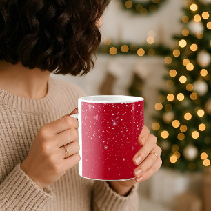 Caneca De Café Flocos de neve vermelhos de CAFÉ MUG