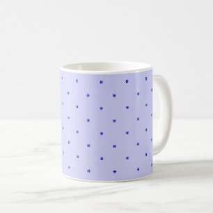 Caneca De Café Flocos de neve violeta púrpura azul simples