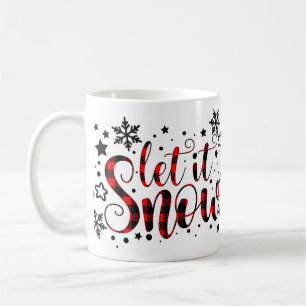Caneca De Café Flocos Flanela De Férias De Natal, Que Neve