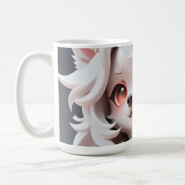 Caneca De Café Floffy Pink E White Puppy
