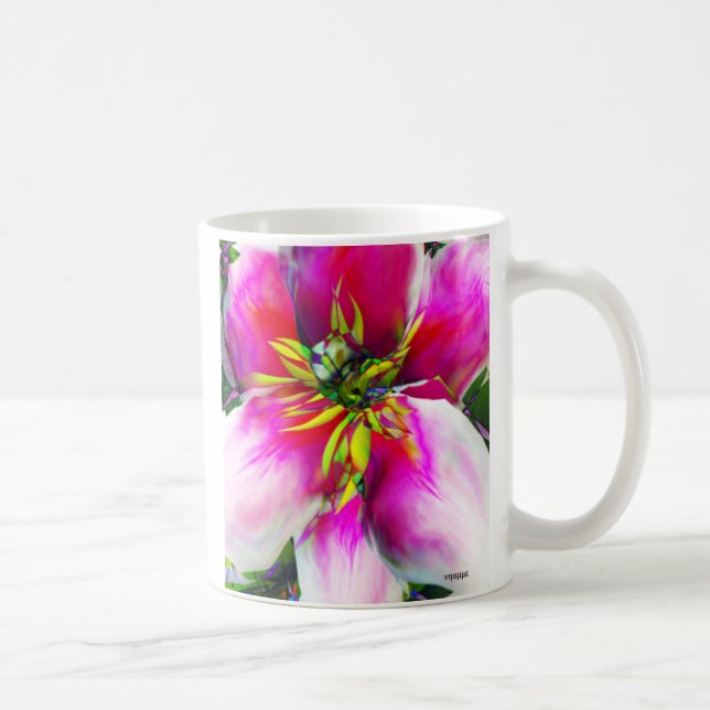 Caneca De Café flor, abstrato (Direita)