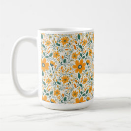 Caneca De Café Flor Amarelo