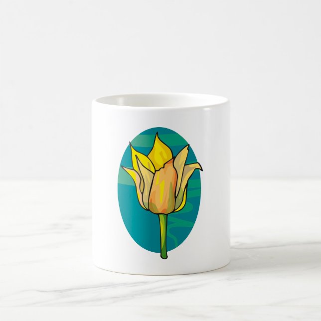 Caneca De Café Flor Amarelo (Criador carregado)