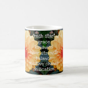 Caneca De Café Flor Amarelo Dahlia