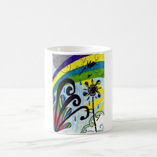 Caneca De Café flor arco-íris (Centro)