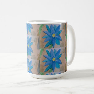 Caneca De Café Flor Azul