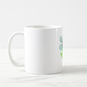 Caneca De Café Flor Azul