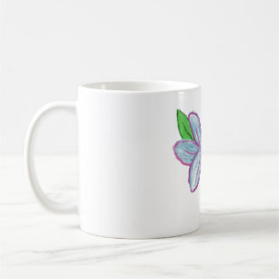 Caneca De Café Flor Azul