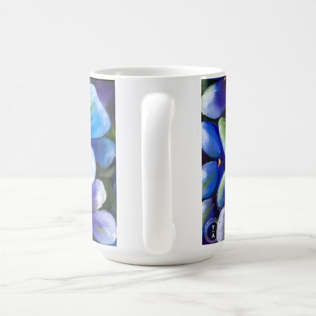 Caneca De Café Flor azul (Alça)