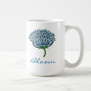 Caneca De Café Flor Azul da Moda