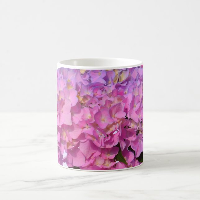 Caneca De Café Flor azul-roxo, rosa-elegante (Centro)