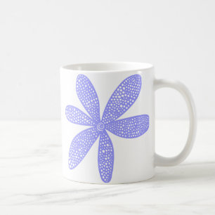 Caneca De Café Flor Bonita - Azul Pastel