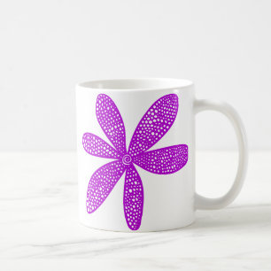 Caneca De Café Flor Bonita - Roxa