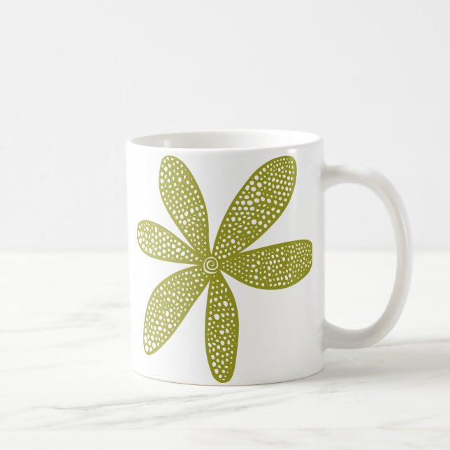 Caneca De Café Flor bonito - Oliva (Direita)