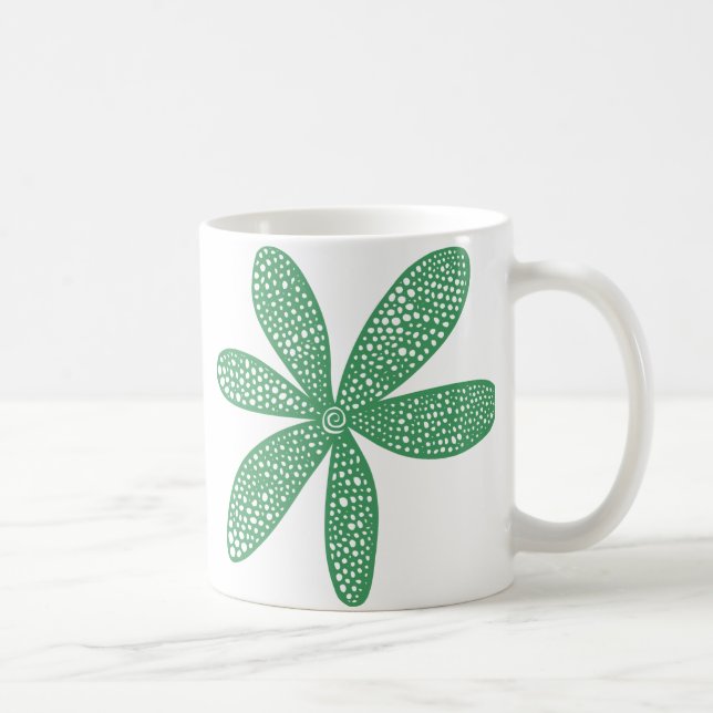 Caneca De Café Flor bonito - Verde do Exército (Direita)