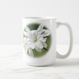 Caneca De Café Flor branca da magnólia