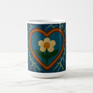 Caneca De Café Flor com Miçangas e trovão
