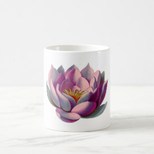 Caneca De Café Flor cor-de-rosa de Lotus