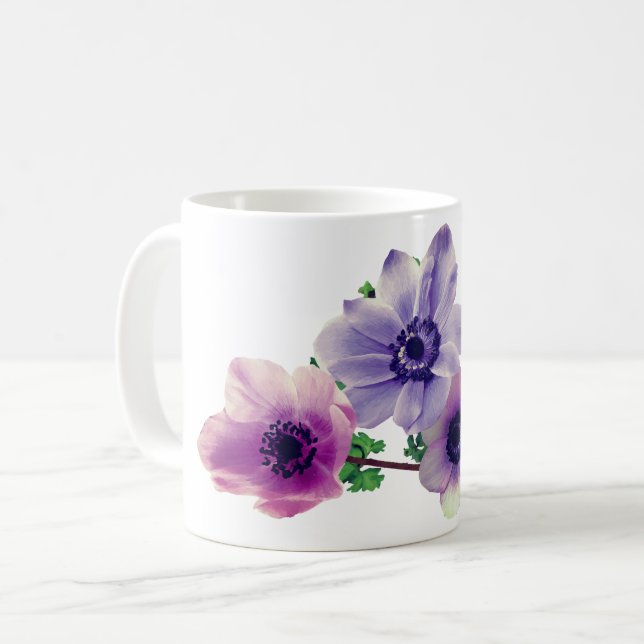Caneca De Café Flor da anêmona (Frente Esquerda)
